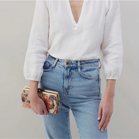 NWOT HOBO Lauren Wallet Clutch Floral Vintage Pink Rose Pattern - Picture 4 of 4